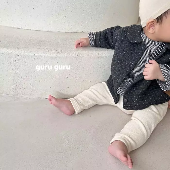 Guru Guru - Korean Baby Fashion - #babyoutfit - SNow Floer Quilting Jumper - 9