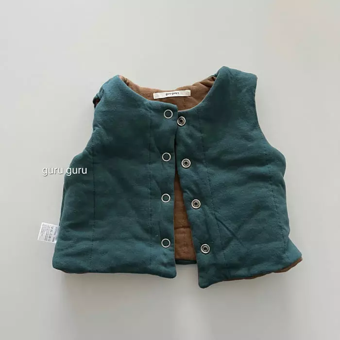 Guru Guru - Korean Baby Fashion - #babyoutfit - Reversible Vest - 4