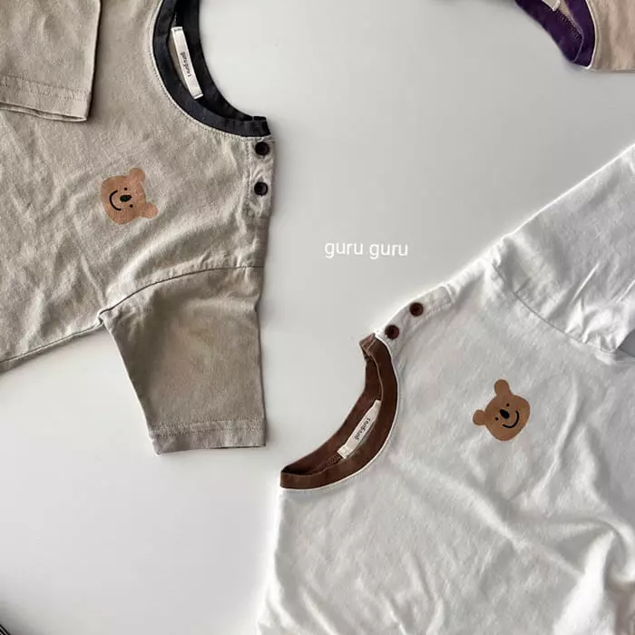 Guru Guru - Korean Baby Fashion - #babywear - Bear Tee - 5