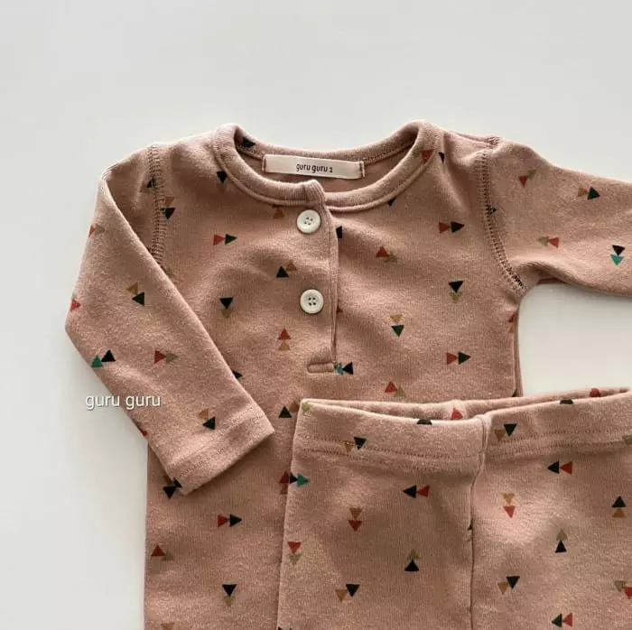 Guru Guru - Korean Baby Fashion - #babywear - Tree Top Bottom SET - 7