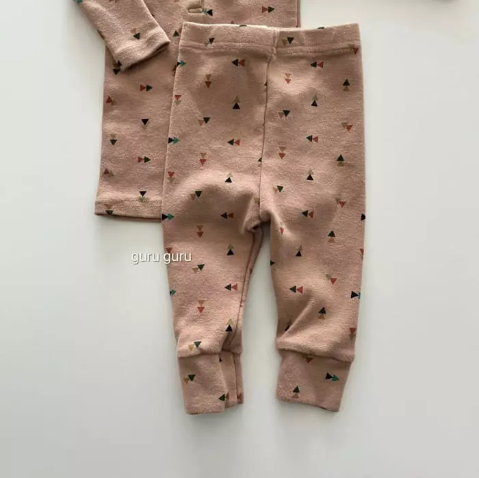 Guru Guru - Korean Baby Fashion - #onlinebabyboutique - Tree Top Bottom SET - 8