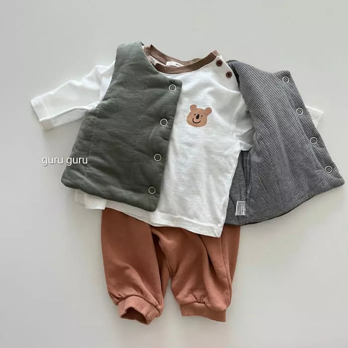 Guru Guru - Korean Baby Fashion - #onlinebabyshop - Bear Tee - 7