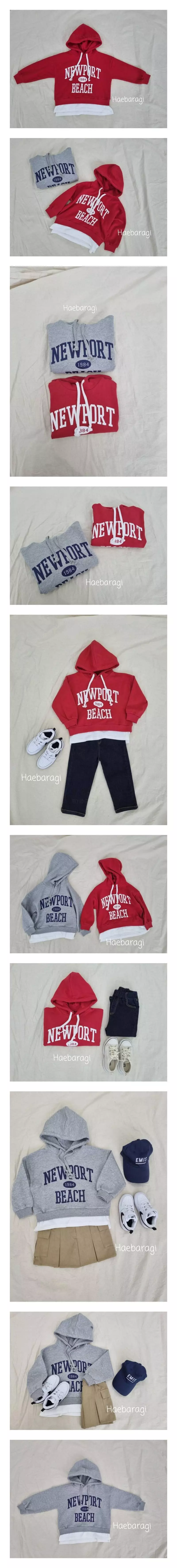 Haebaragi - Korean Children Fashion - #kidsstore - New Port Layered Hoody