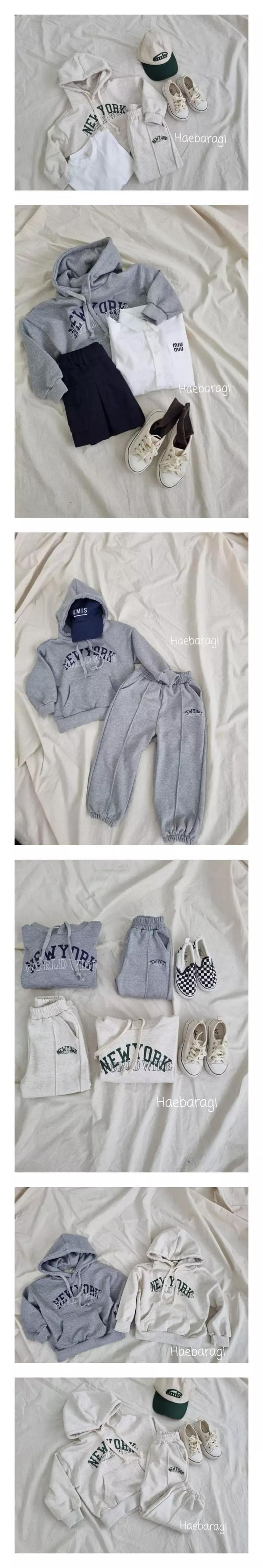 Haebaragi - Korean Children Fashion - #kidzfashiontrend - Newyork Hoody Tee