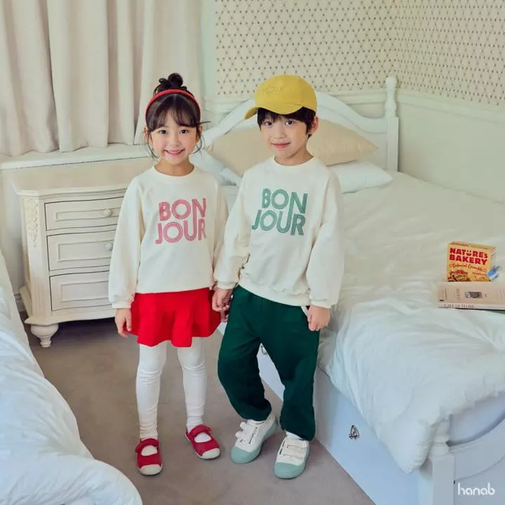 Hanab - Korean Children Fashion - #Kfashion4kids - Bonjour Top Bottom Set - 3