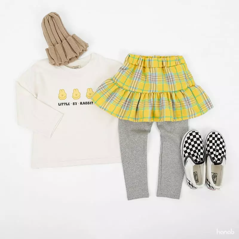 Hanab - Korean Children Fashion - #childofig - Check Lover Top Bottom Set - 2