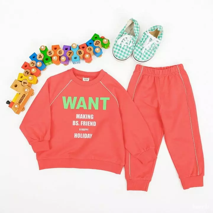 Hanab - Korean Children Fashion - #designkidswear - Want Pping Stripes Top Bottom Set