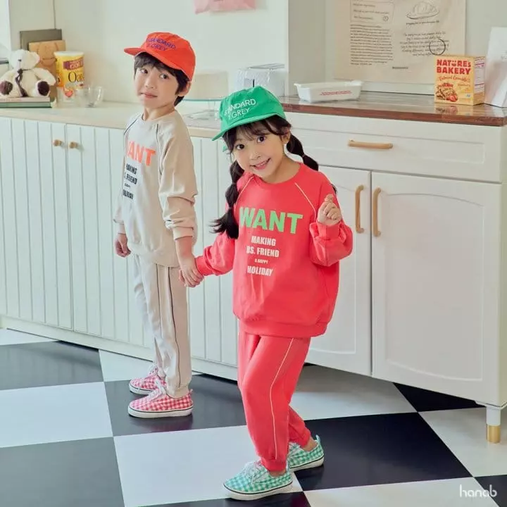 Hanab - Korean Children Fashion - #fashionkids - Want Pping Stripes Top Bottom Set - 4