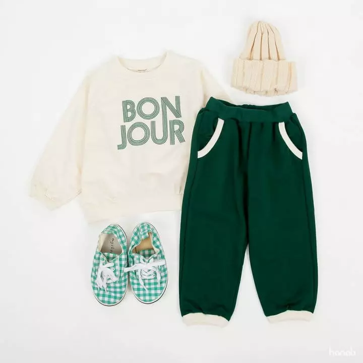 Hanab - Korean Children Fashion - #kidzfashiontrend - Bonjour Top Bottom Set - 2