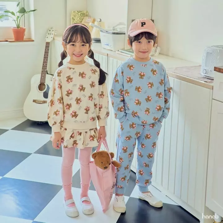 Hanab - Korean Children Fashion - #magicofchildhood - Bears Top Bottom Set - 3