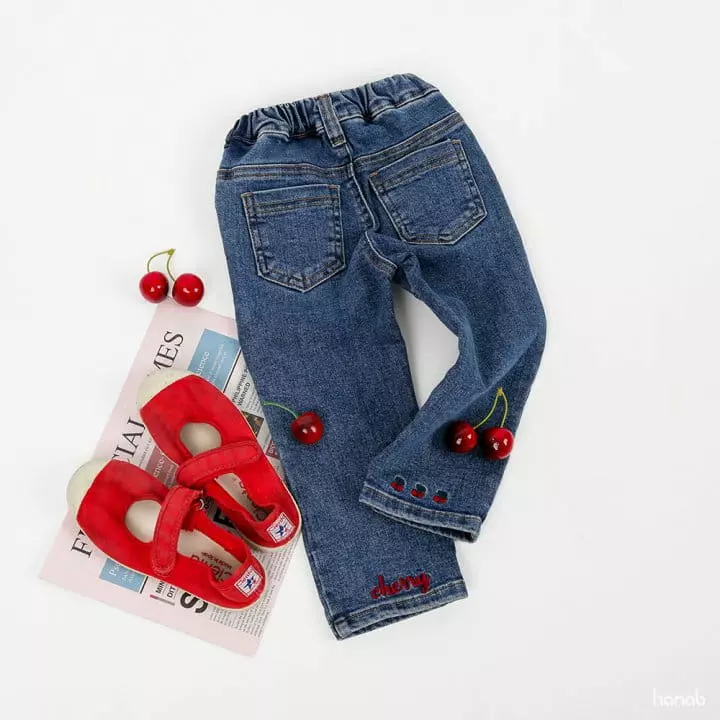 Hanab - Korean Children Fashion - #magicofchildhood - Cherry Span Jeans - 2