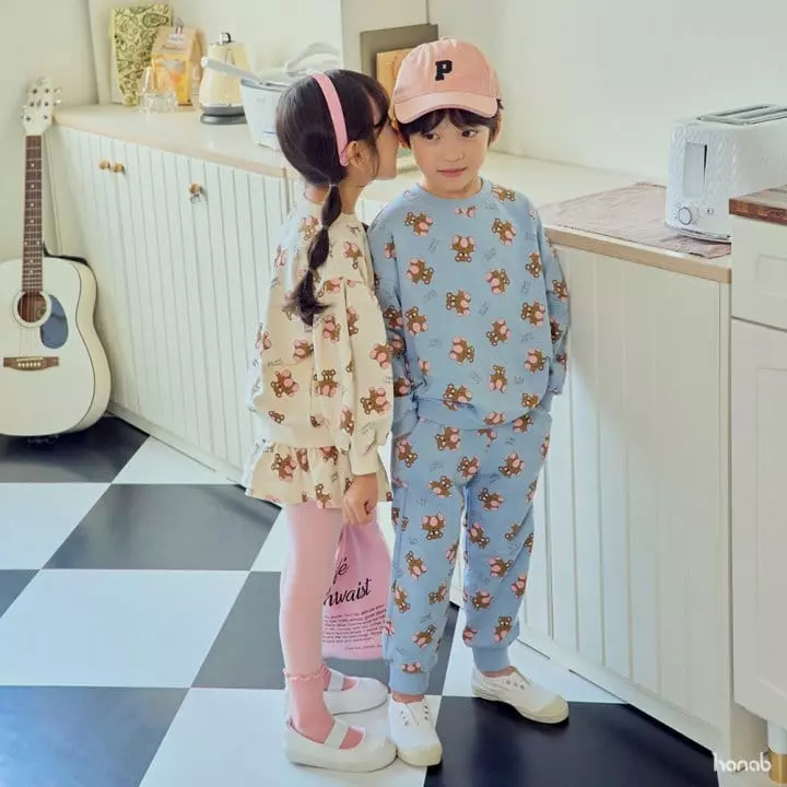 Hanab - Korean Children Fashion - #magicofchildhood - Bears Top Bottom Set - 4