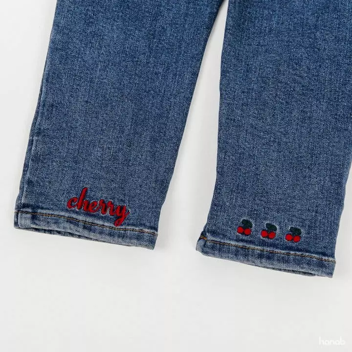 Hanab - Korean Children Fashion - #minifashionista - Cherry Span Jeans - 4