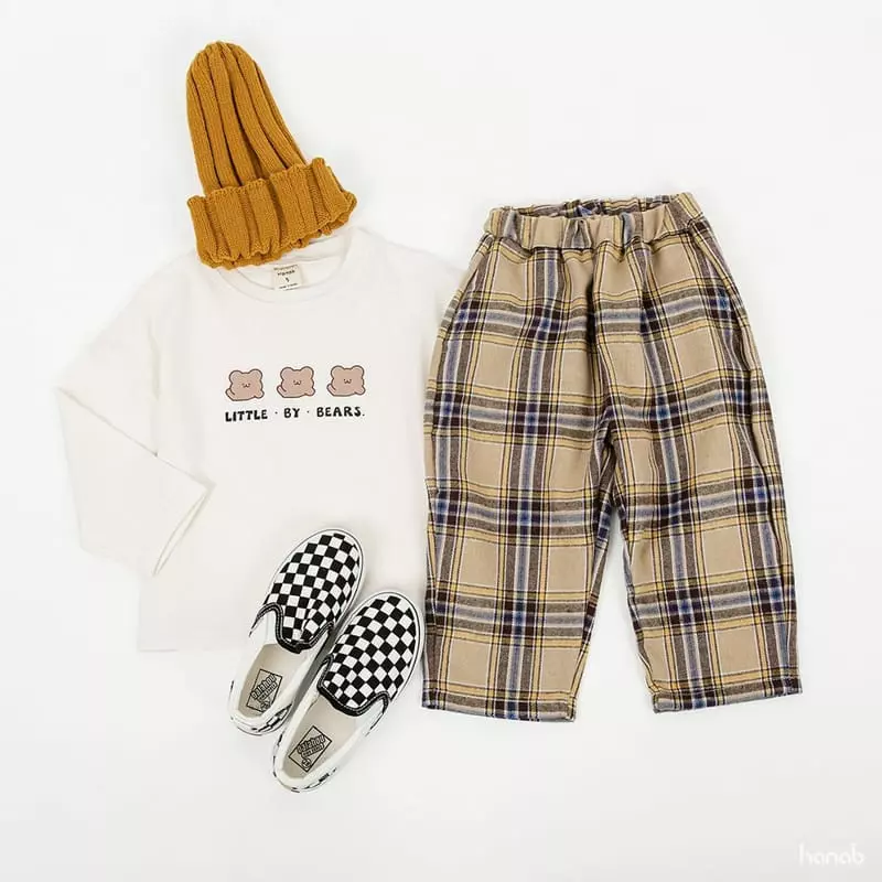 Hanab - Korean Children Fashion - #stylishchildhood - Check Lover Top Bottom Set