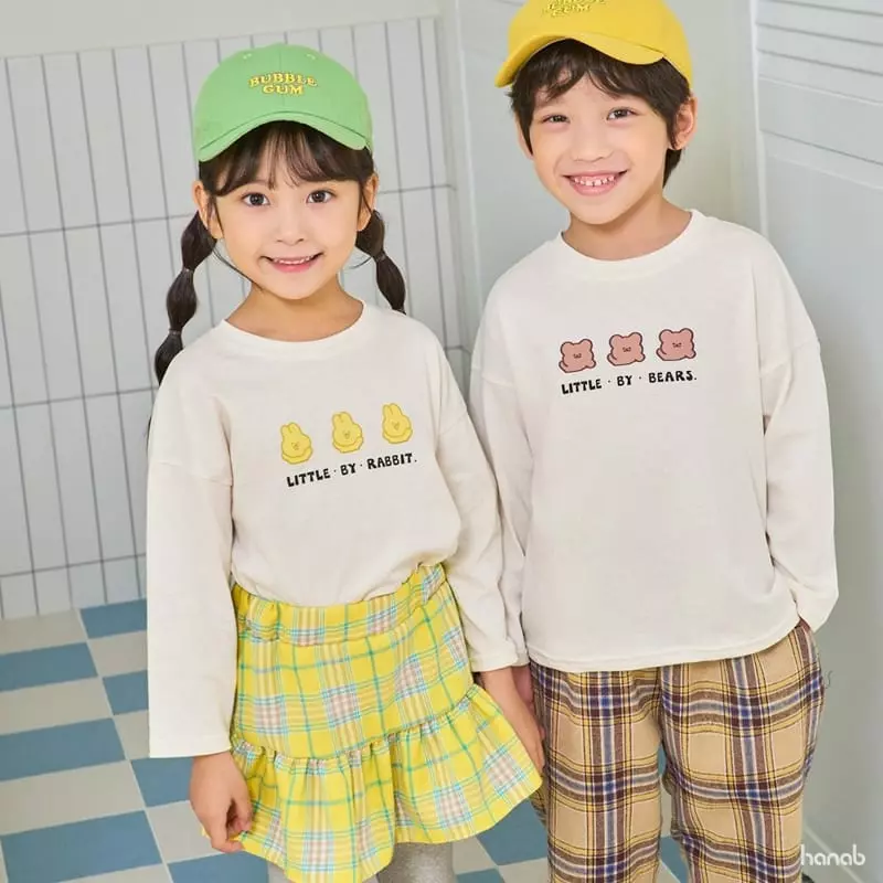 Hanab - Korean Children Fashion - #todddlerfashion - Check Lover Top Bottom Set - 7