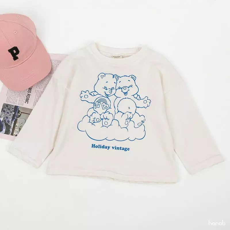 Hanab - Korean Children Fashion - #toddlerclothing - Vintage Bear Tee