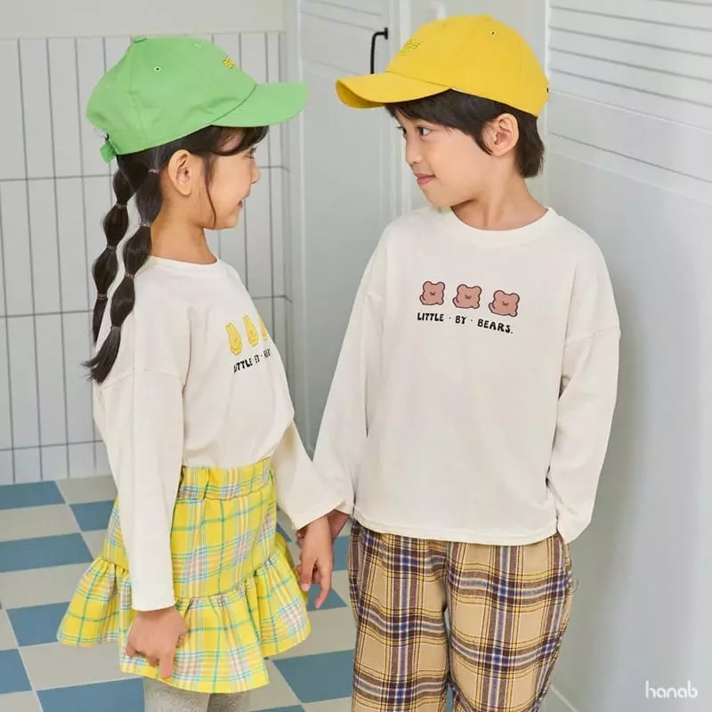 Hanab - Korean Children Fashion - #toddlerclothing - Check Lover Top Bottom Set - 8