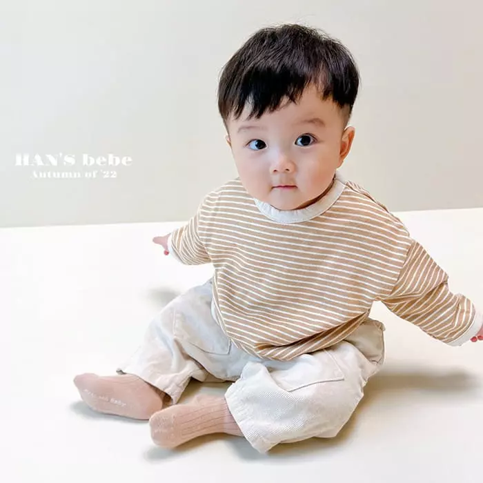 Han's - Korean Baby Fashion - #onlinebabyshop - Lucy Stripes Tee - 4