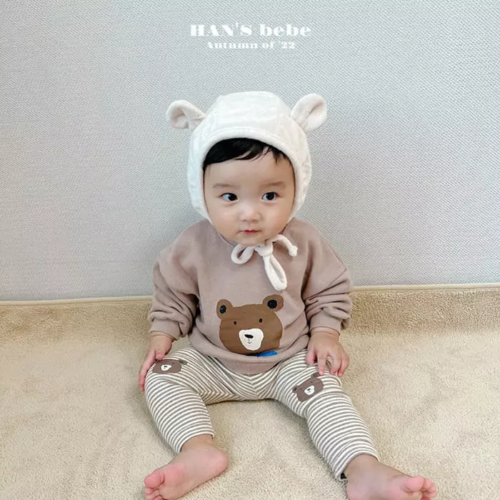 Han's - Korean Baby Fashion - #babyboutiqueclothing - Bear Bear Sweatshirt - 2