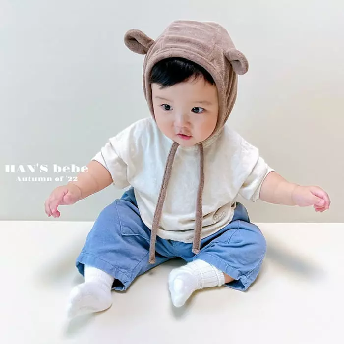 Han's - Korean Baby Fashion - #babyclothing - Mini Bear Piping Tee - 6