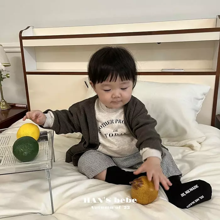Han's - Korean Baby Fashion - #babyfever - Waffle Cardigan - 2