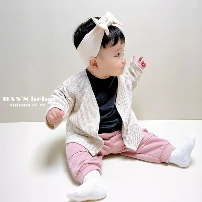 Han's - Korean Baby Fashion - #babygirlfashion - Mini Bear Piping Tee - 9
