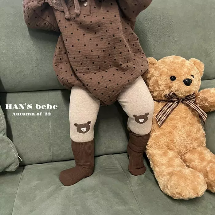 Han's - Korean Baby Fashion - #babylifestyle - Bear Leggings