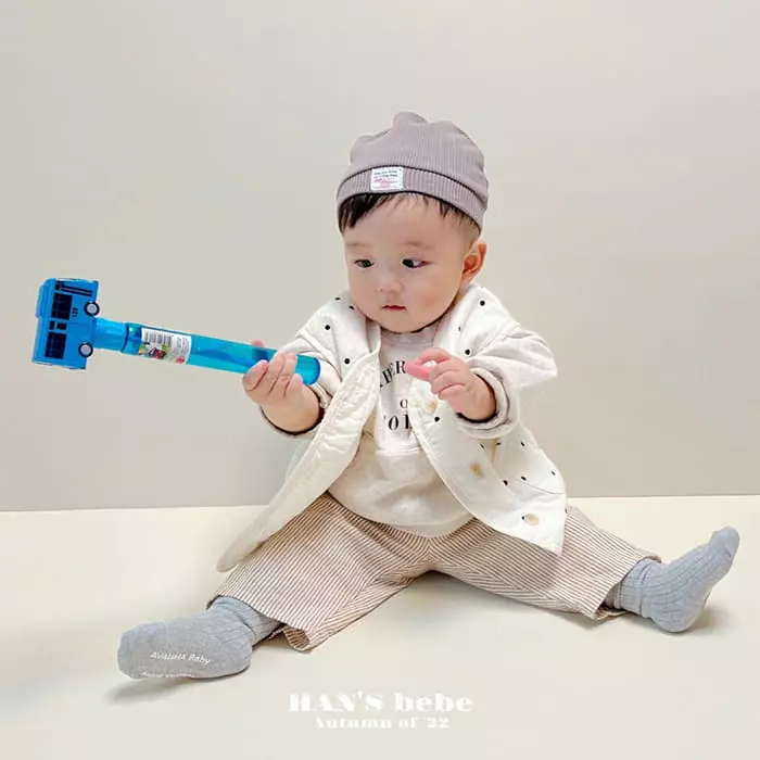 Han's - Korean Baby Fashion - #babylifestyle - Mone Dot Vest - 3