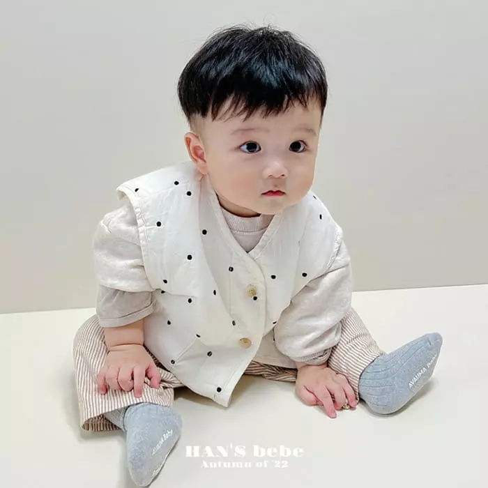 Han's - Korean Baby Fashion - #babylifestyle - Mone Dot Vest - 4