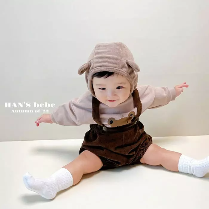 Han's - Korean Baby Fashion - #babyootd - Popo Dungarees Bloomer - 5