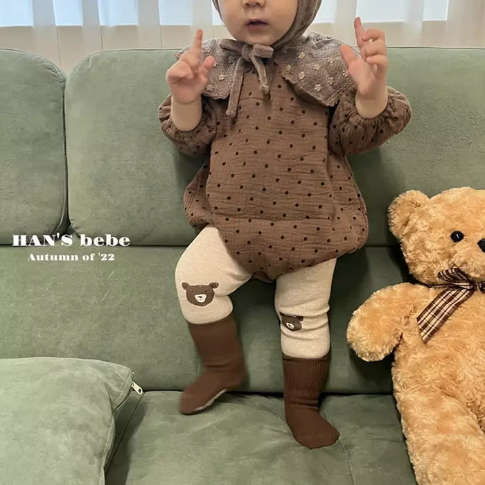 Han's - Korean Baby Fashion - #babyootd - Bear Leggings - 3