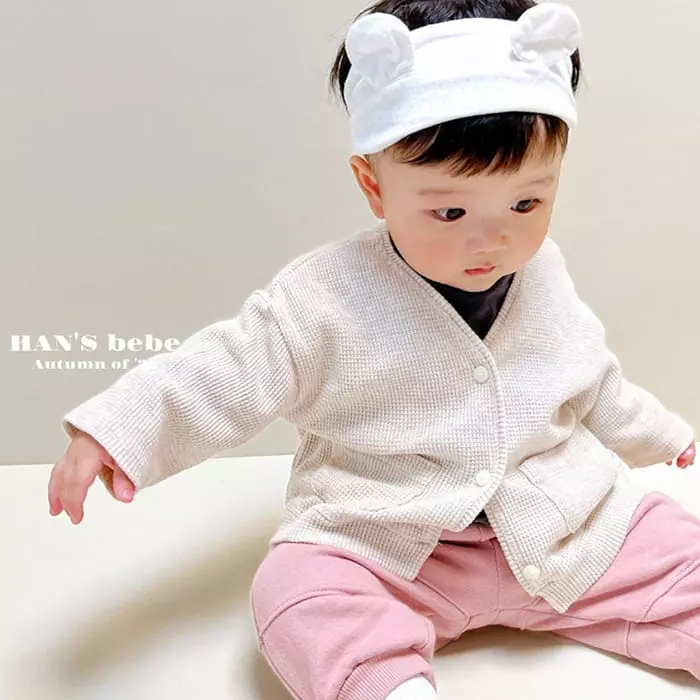 Han's - Korean Baby Fashion - #babyootd - Waffle Cardigan - 6