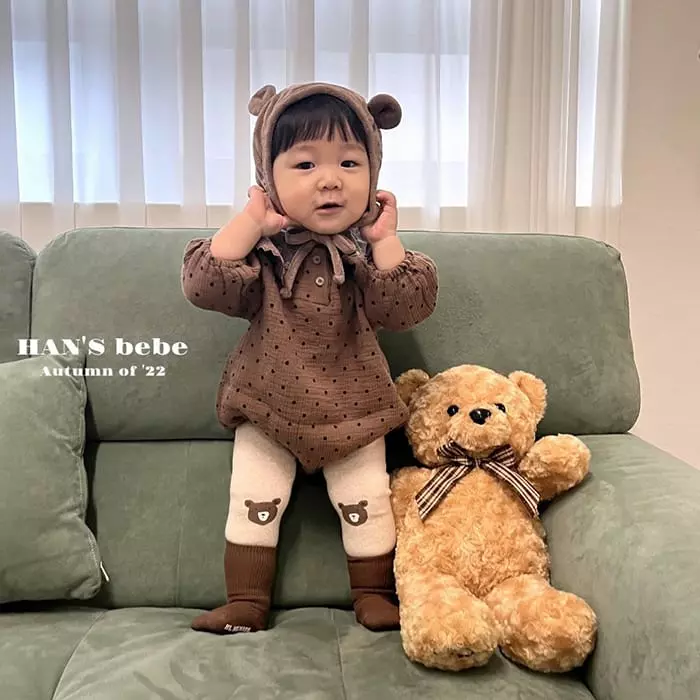 Han's - Korean Baby Fashion - #babyoutfit - Bear Leggings - 5