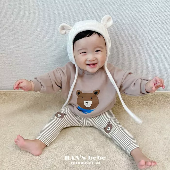 Han's - Korean Baby Fashion - #onlinebabyboutique - Bear Leggings - 7