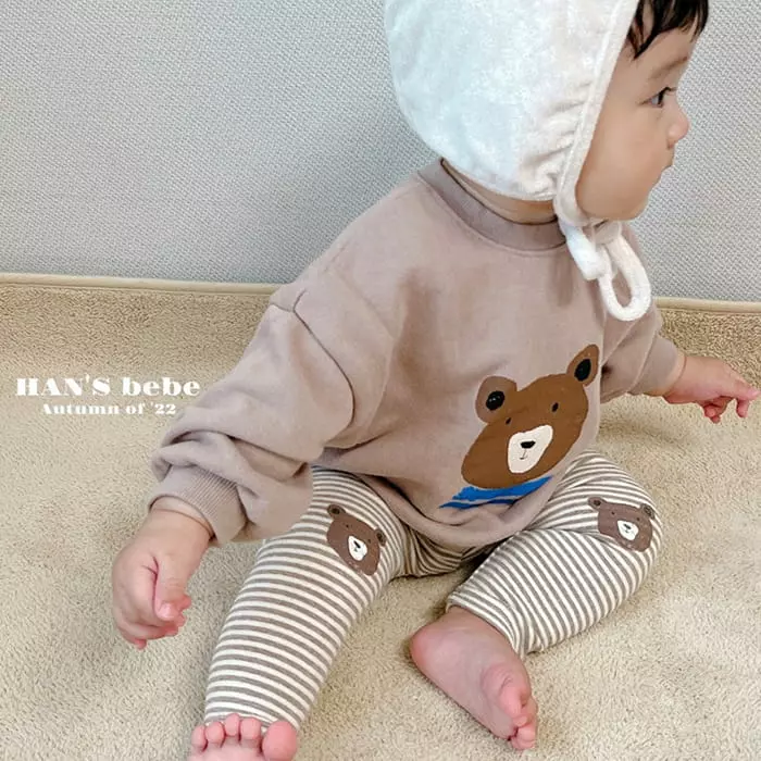 Han's - Korean Baby Fashion - #onlinebabyshop - Bear Leggings - 8