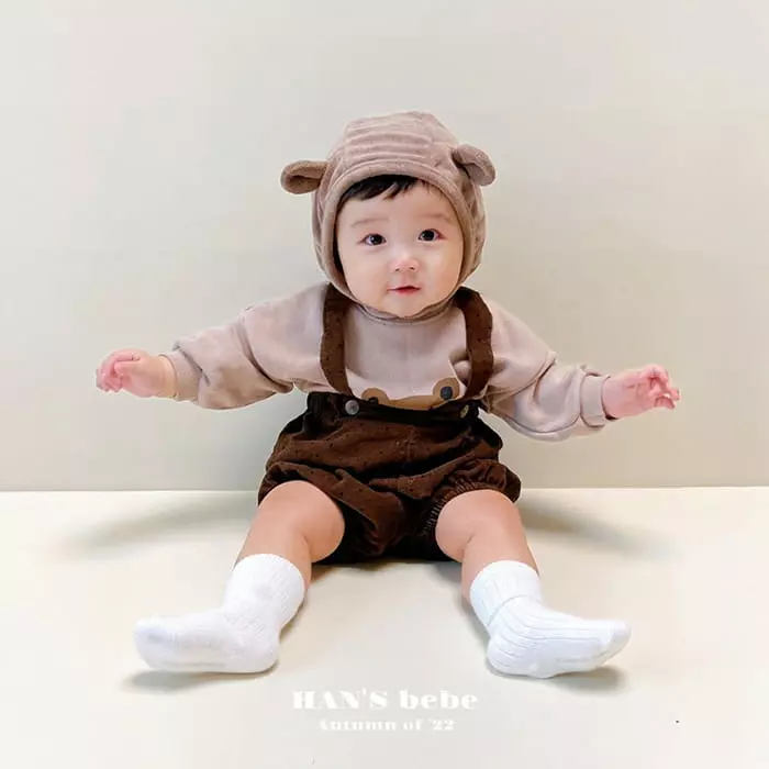 Han's - Korean Baby Fashion - #onlinebabyshop - Mini Bear Piping Tee - 2