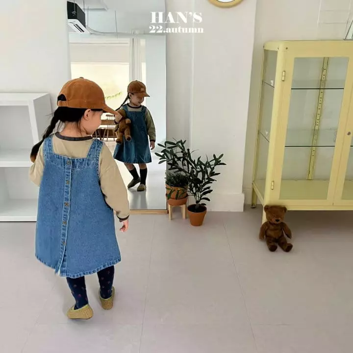 Han's - Korean Children Fashion - #childrensboutique - Pocket Denim One-piece - 8