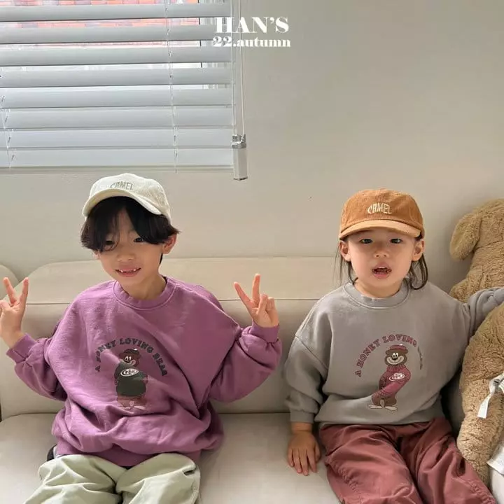 Han's - Korean Children Fashion - #kidzfashiontrend - Honey Bear Sweatshirt
