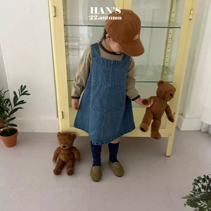 Han's - Korean Children Fashion - #magicofchildhood - Pocket Denim One-piece