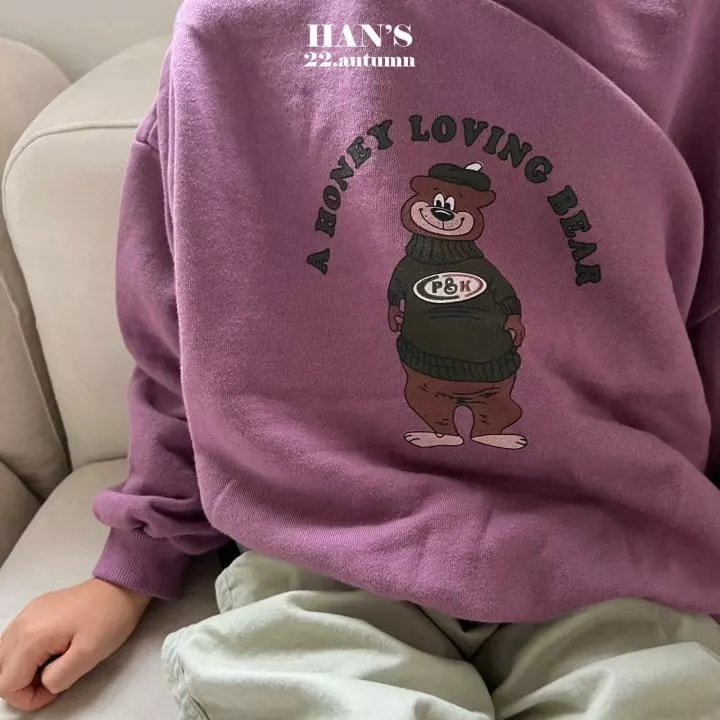 Han's - Korean Children Fashion - #littlefashionista - Honey Bear Sweatshirt - 4