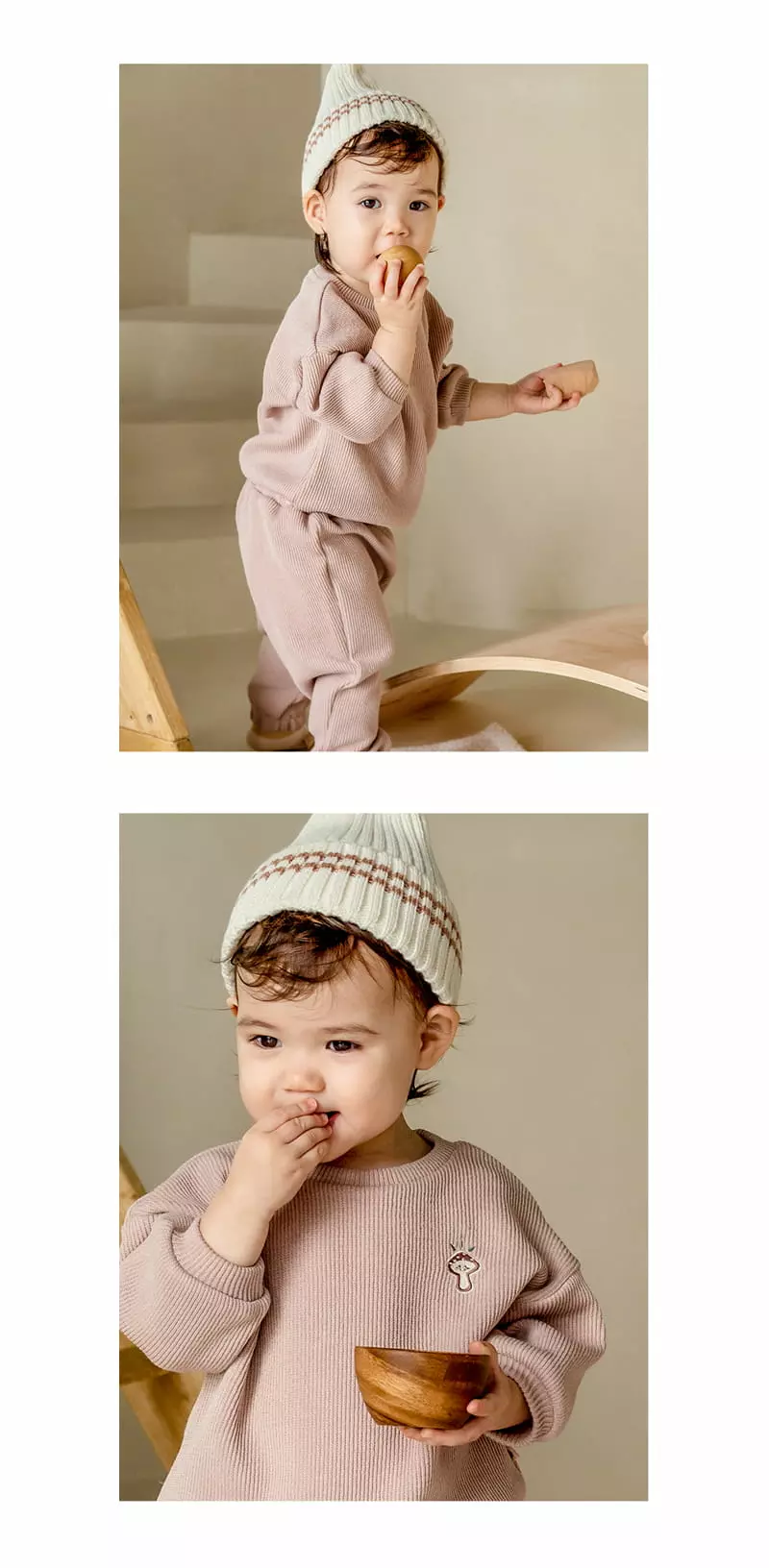 Happy Prince - Korean Baby Fashion - #smilingbaby - Elldi Rib Baby Top Bottom Set - 4