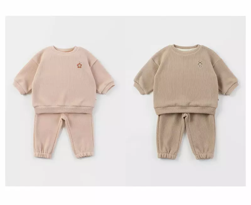Happy Prince - Korean Baby Fashion - #babyboutiqueclothing - Elldi Rib Baby Top Bottom Set - 5