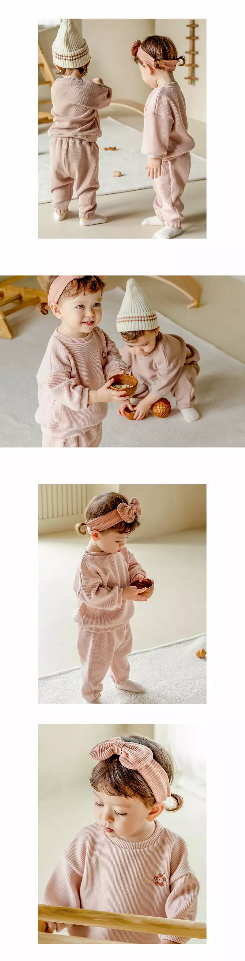 Happy Prince - Korean Baby Fashion - #babyclothing - Elldi Rib Baby Top Bottom Set - 6