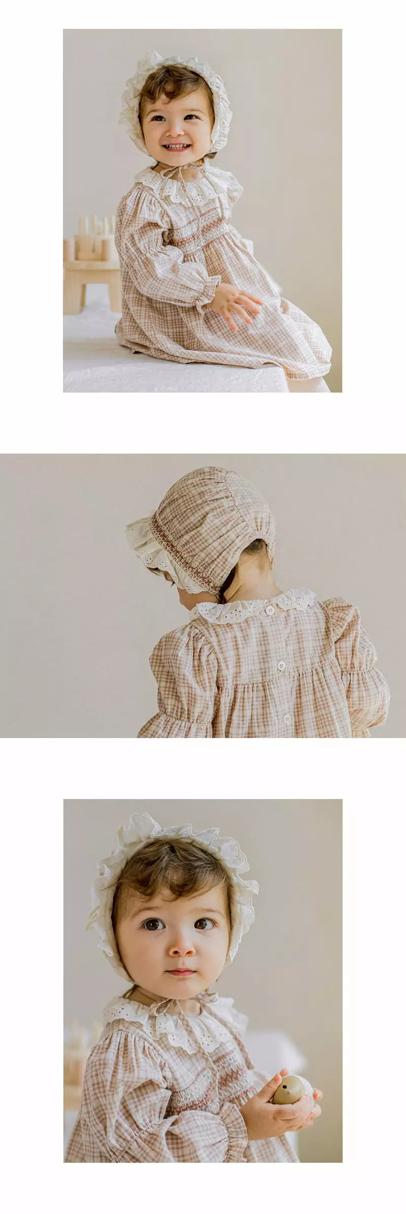Happy Prince - Korean Baby Fashion - #babyfever - Madelin Baby Bonnet - 6