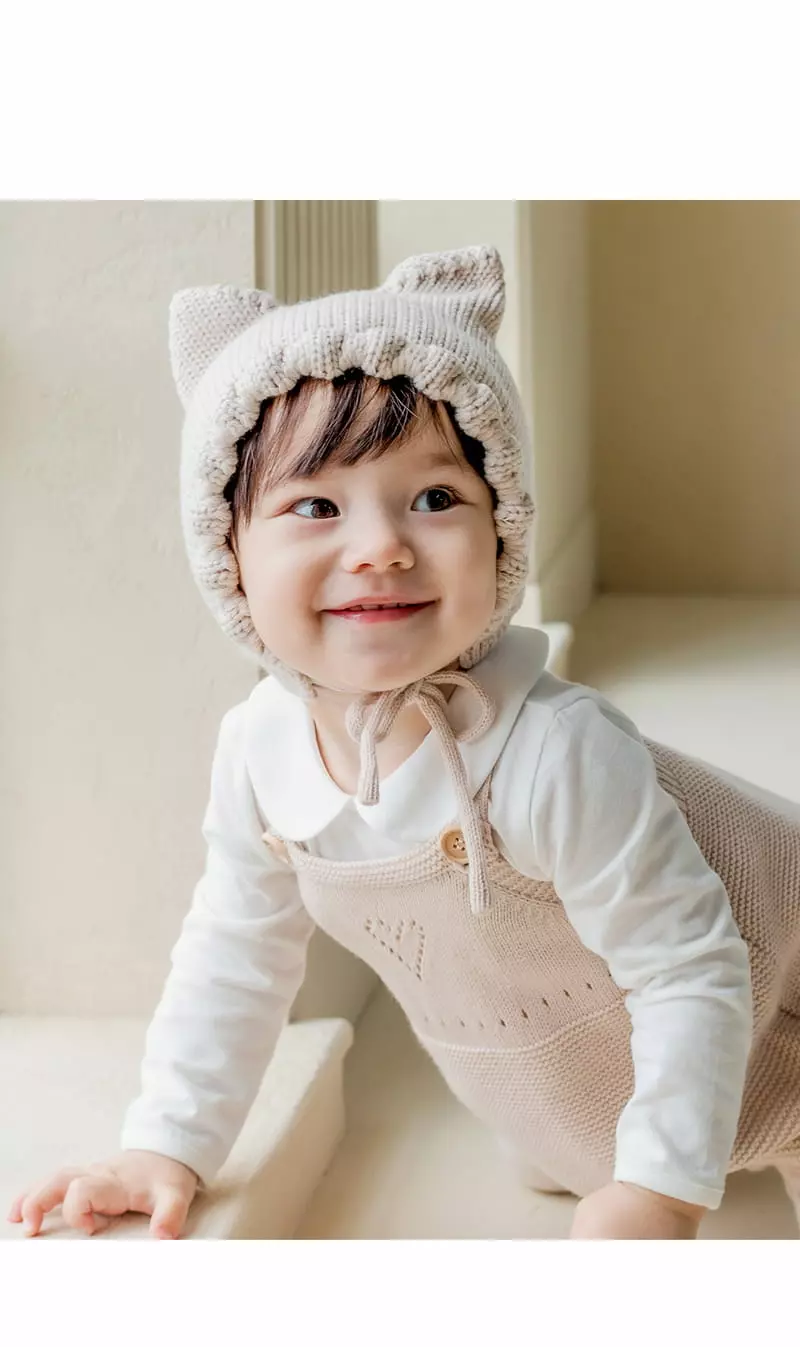 Happy Prince - Korean Baby Fashion - #babyfever - Pla Kmit Bonnet