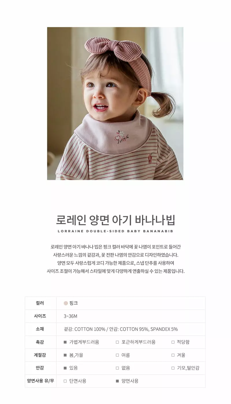 Happy Prince - Korean Baby Fashion - #babygirlfashion - Lorain Reversible Banana Bib - 2