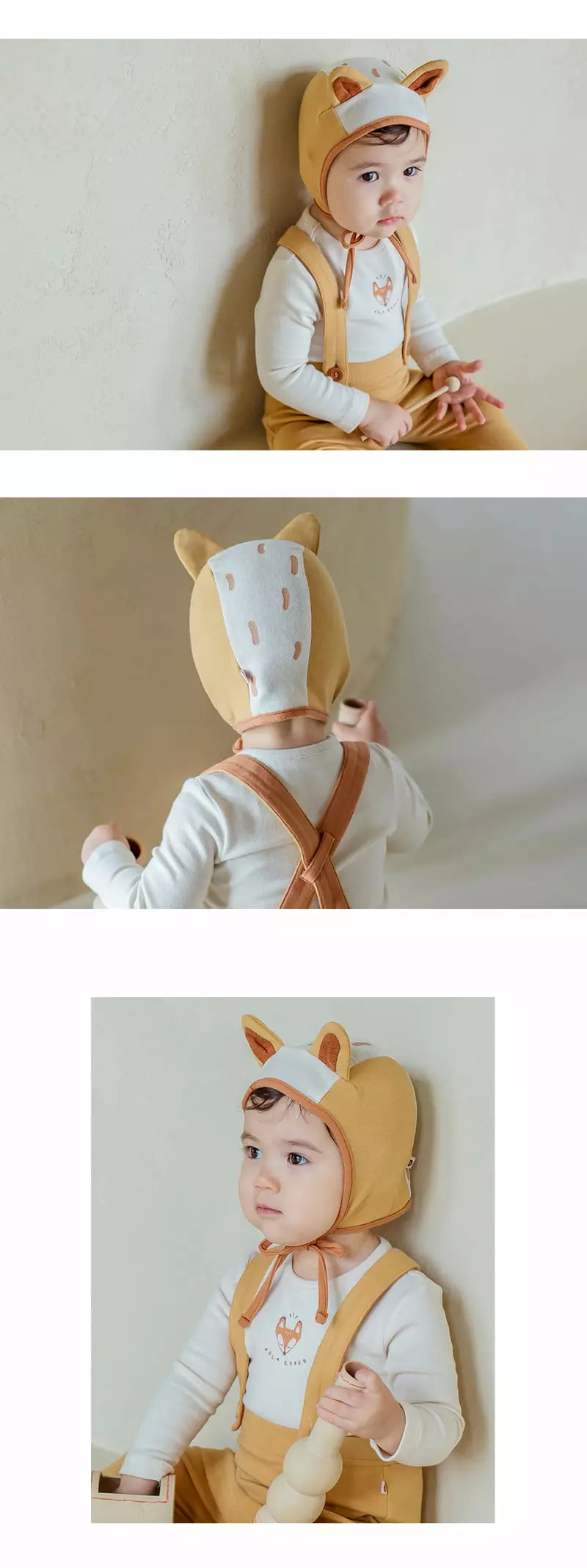 Happy Prince - Korean Baby Fashion - #babyoninstagram - Ssoro Baby Bonnet - 3