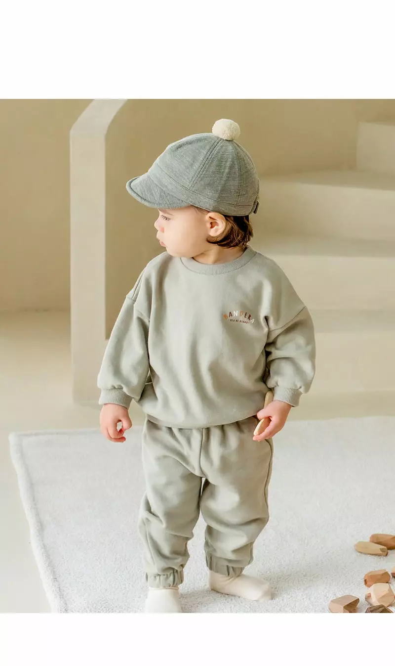Happy Prince - Korean Baby Fashion - #babyoutfit - Cael Baby Top Bottom Set