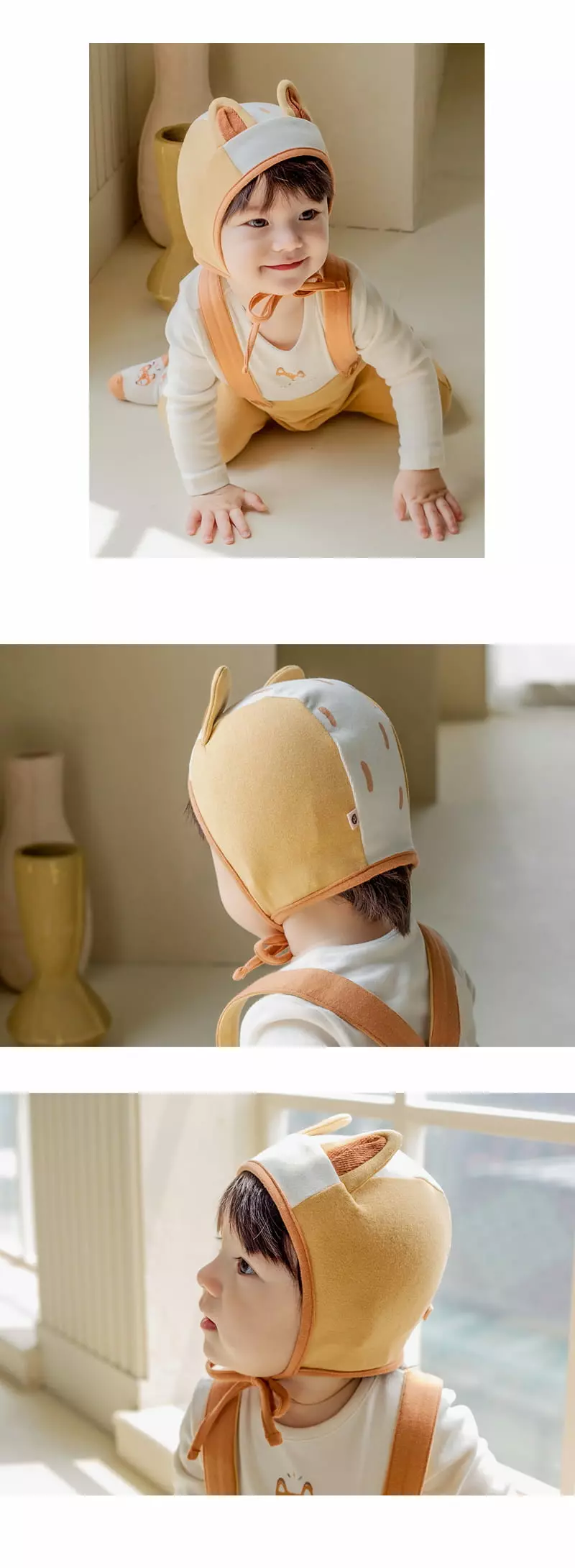 Happy Prince - Korean Baby Fashion - #babyoutfit - Ssoro Baby Bonnet - 5