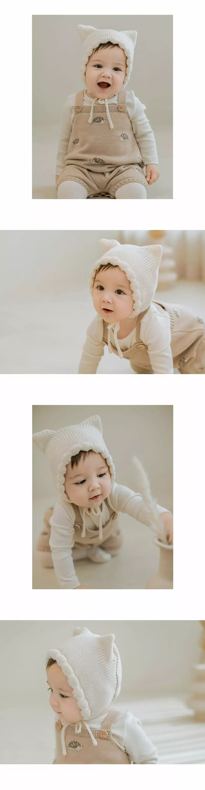 Happy Prince - Korean Baby Fashion - #babyoutfit - Pla Kmit Bonnet - 6
